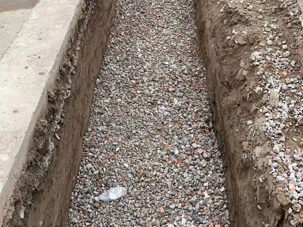 Foundation Trench and Drainage Layer Setup