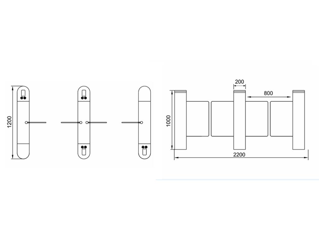 Swing Turnstile Dimensions