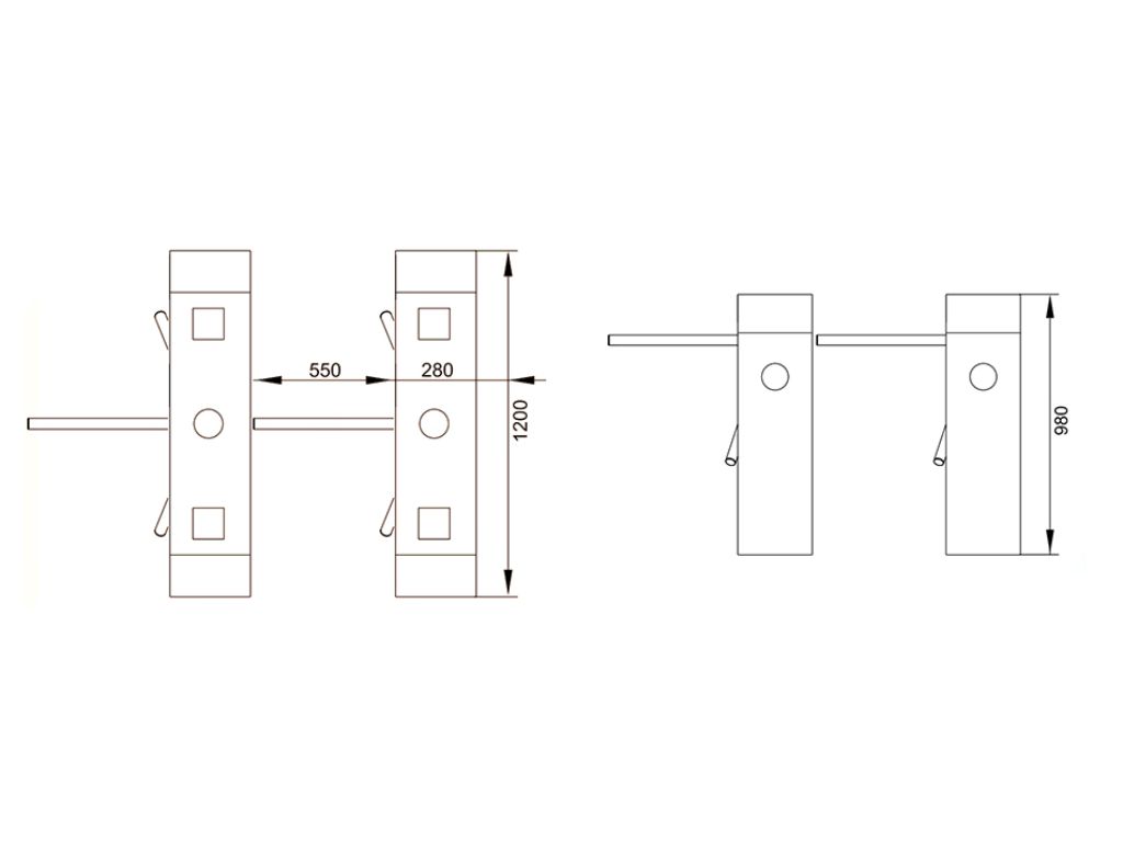 Tripod Turnstile Structure