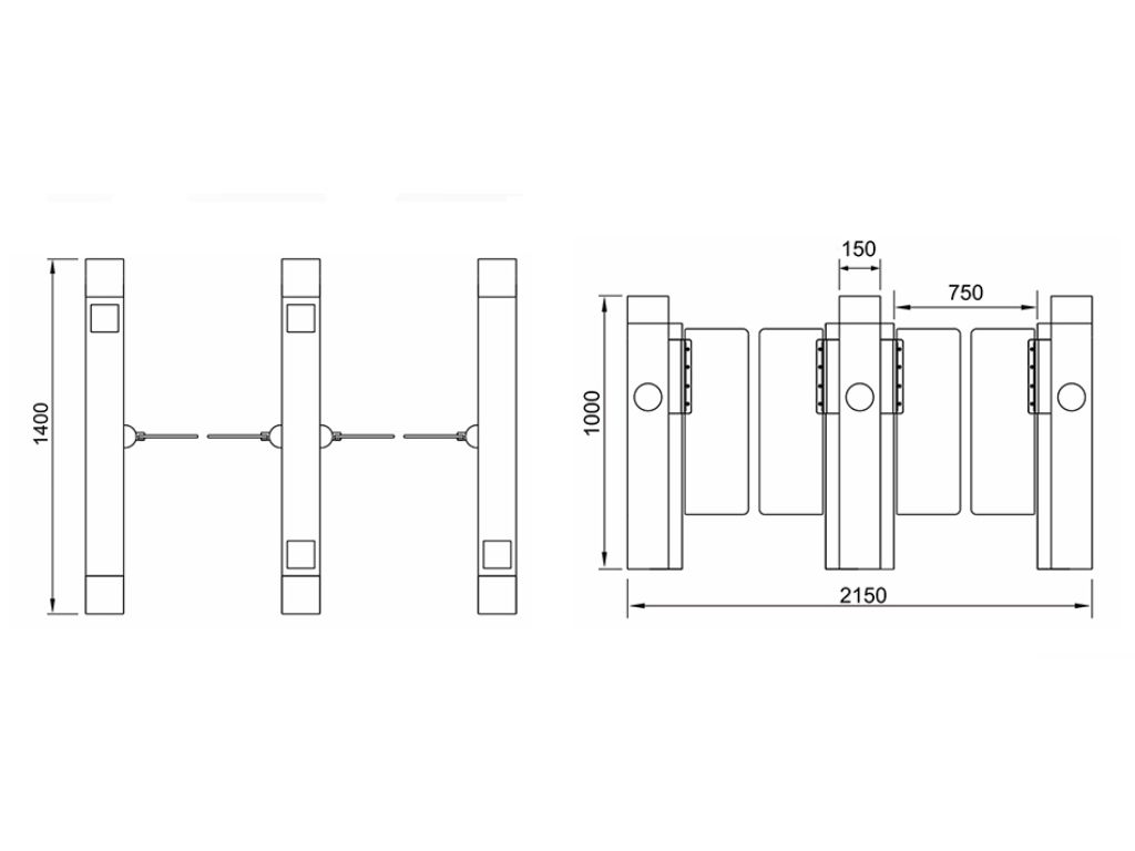 Speed Gate Dimensions