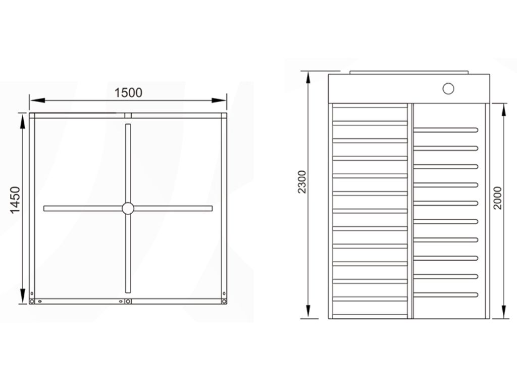 Full Height Turnstile Dimensions